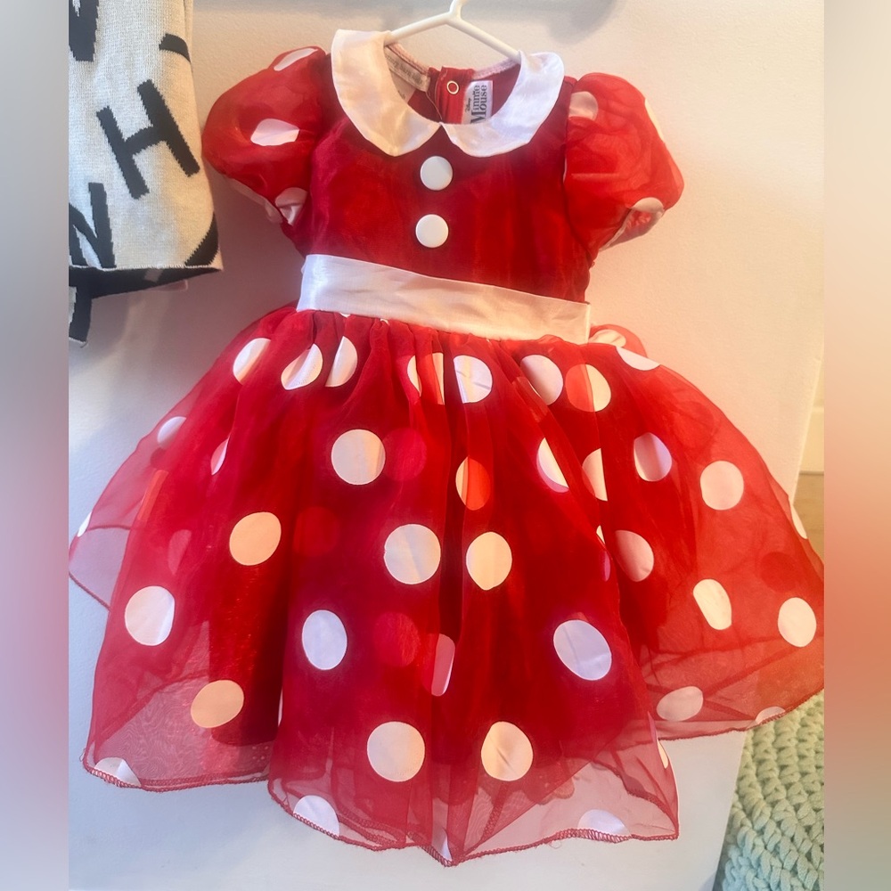 Pottery Barn Kids Red and White Polka Dot Minnie-Style Costume Dress